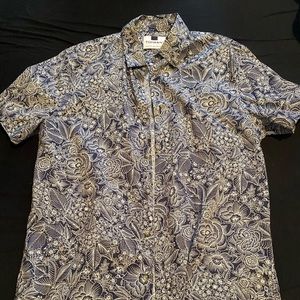 Men’s topman floral button down shirt